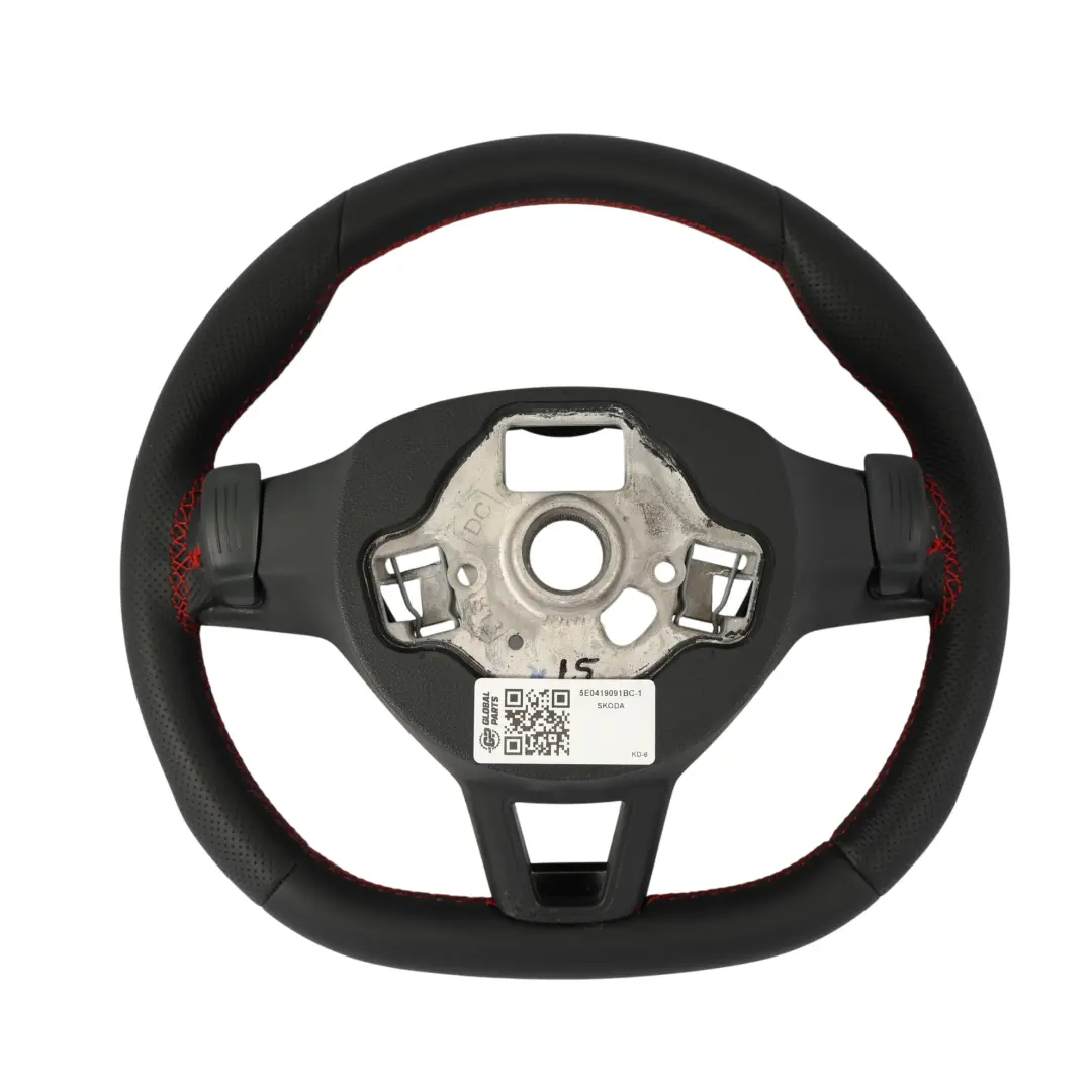 VRS Steering Wheel NEW Black Leather Paddle Shift to Skoda Octavia III with Part number 5E0419091BC Skoda Octavia III VRS Steering Wheel NEW Black Leather Paddle Shift - SKU 5E0419091BC-1 - Part number 5E0419091BC