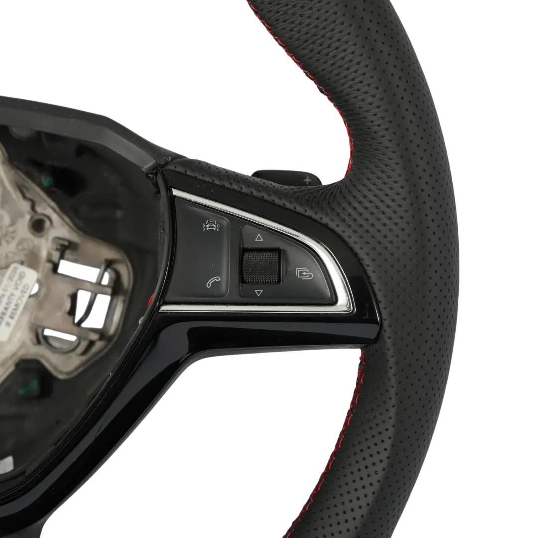 VRS Volante NUOVO In Pelle Nera Cambio al Volante per Skoda Octavia III con numero di parte 5E0419091BC Skoda Octavia III VRS Volante NUOVO In Pelle Nera Cambio al Volante - SKU 5E0419091BC-1 - Numero di parte 5E0419091BC