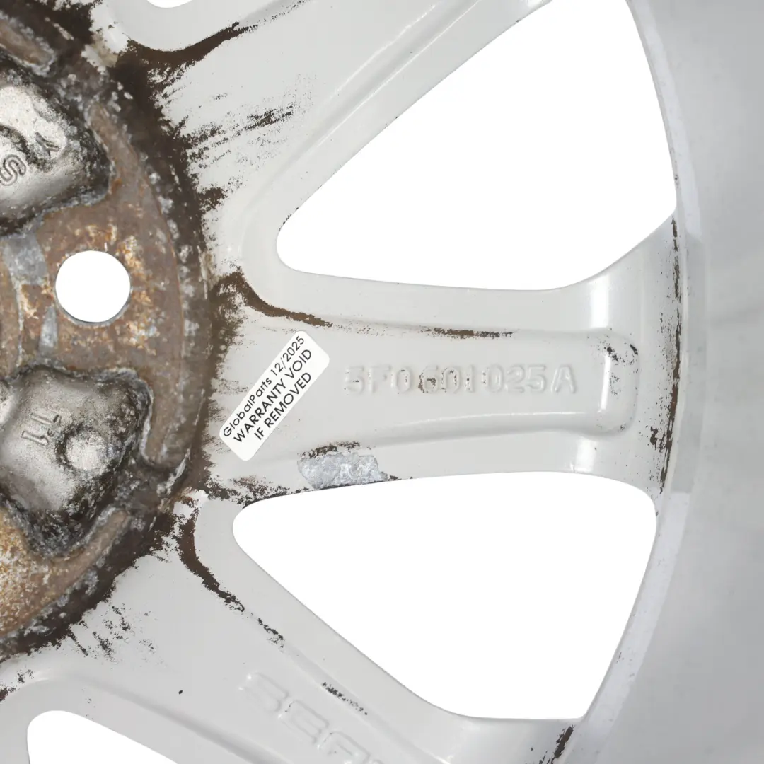 Mk3 5F Silver Wheel Rim Alloy 16" 6,5J ET:46 Star Spoke to Seat Leon with Part number 5F0601025A Seat Leon Mk3 5F Silver Wheel Rim Alloy 16" 6,5J ET:46 Star Spoke - SKU 5F0601025A-5 - Part number 5F0601025A