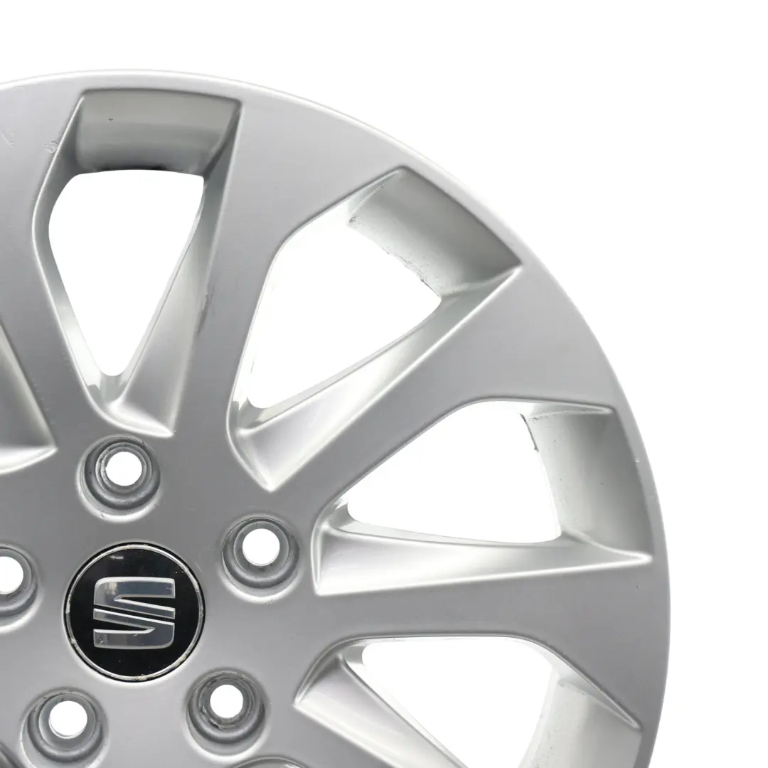 Mk3 5F Silver Wheel Rim Alloy 16" 6,5J ET:46 Star Spoke to Seat Leon with Part number 5F0601025A Seat Leon Mk3 5F Silver Wheel Rim Alloy 16" 6,5J ET:46 Star Spoke - SKU 5F0601025A-7 - Part number 5F0601025A