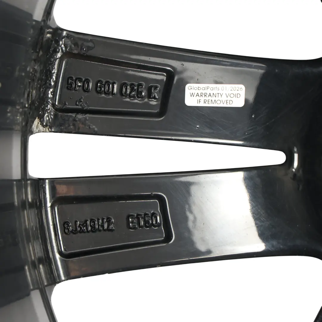 Seat Leon Cupra 5F Cerchio In Lega Nero 19" 8J ET:50 - SKU 5F0601025K-1 - Numero di parte 5F0601025K