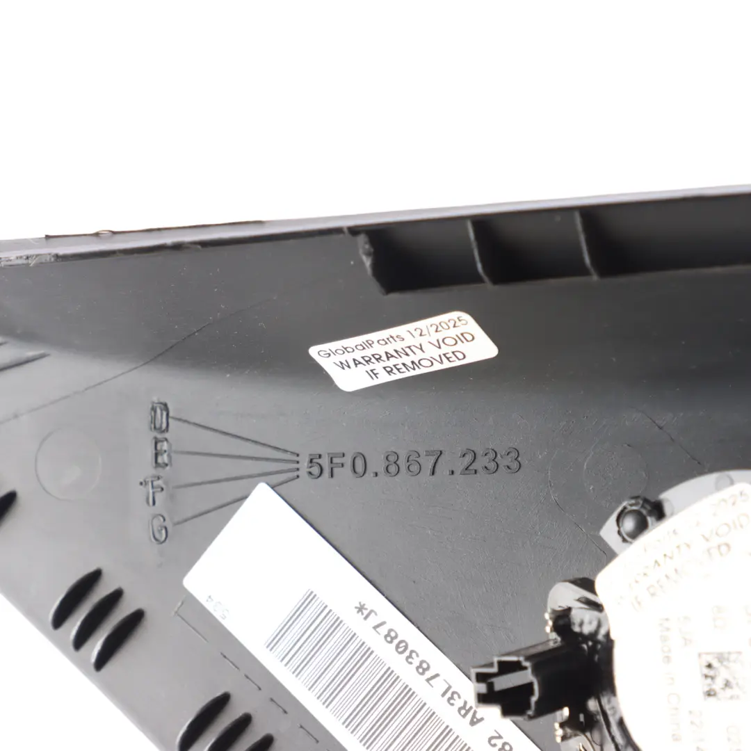 5F A Pillar Upper Trim Cover Panel Black Front Left N/S to Seat Leon with Part number 5F0867233F Seat Leon 5F A Pillar Upper Trim Cover Panel Black Front Left N/S - SKU 5F0867233F - Part number 5F0867233F