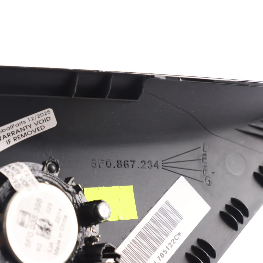 Seat Leon 5F A Pillar Upper Trim Cover Panel Black Front Right O/S - SKU 5F0867234F - Part number 5F0867234F