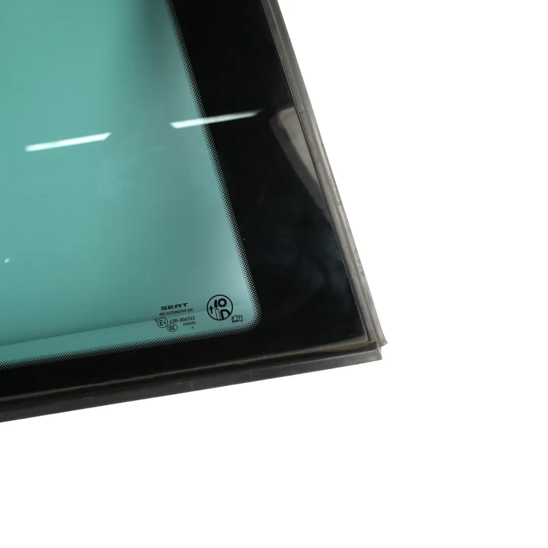 5F Mk3 3Dr Side Window Glass Green Rear Right Door O/S to Seat Leon with Part number 5F3845042E Seat Leon 5F Mk3 3Dr Side Window Glass Green Rear Right Door O/S - SKU 5F3845042E - Part number 5F3845042E