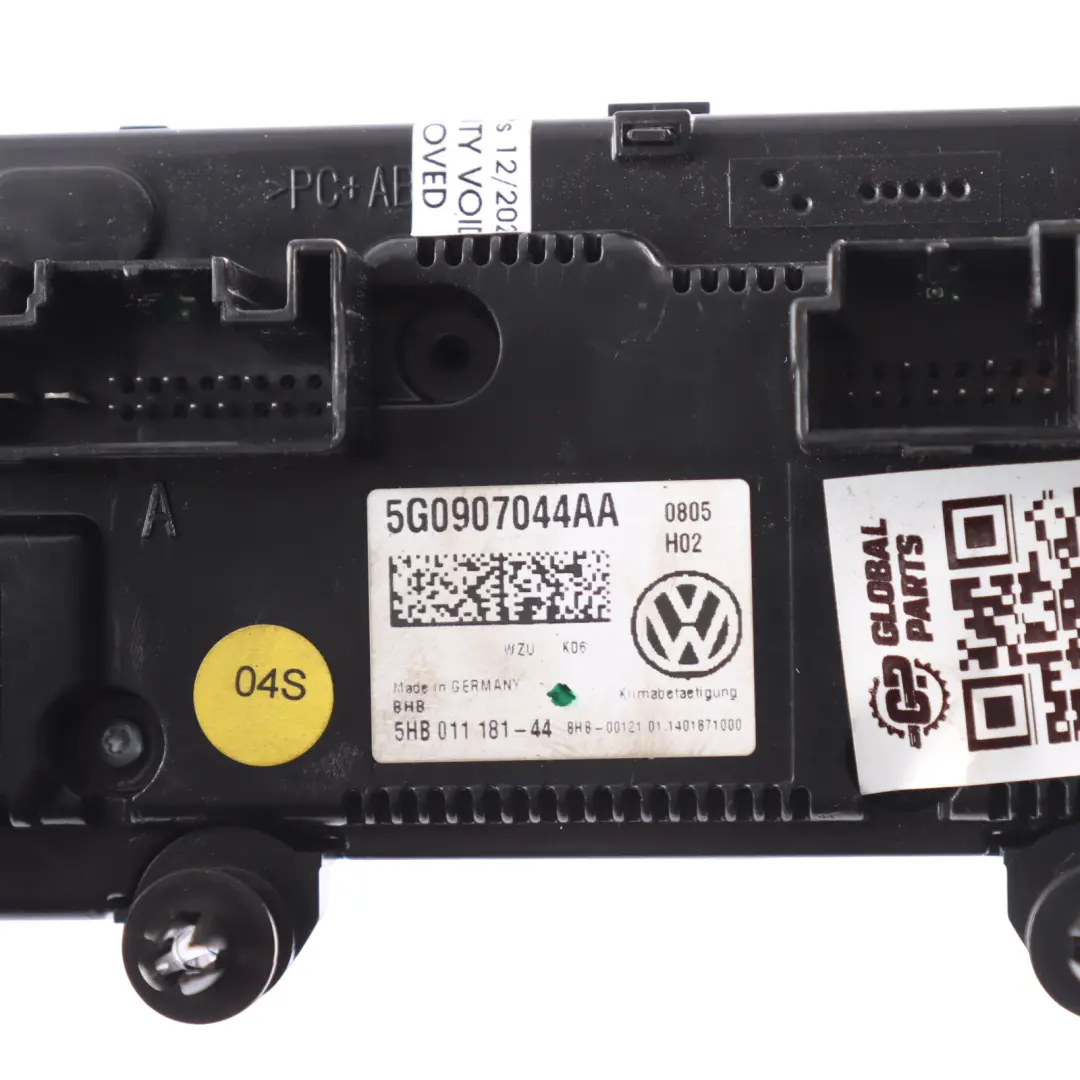 Volkswagen VW Golf Mk7 5G A/C Heater Control Panel Switch Unit - SKU 5G0907044AA - Part number 5G0907044AA