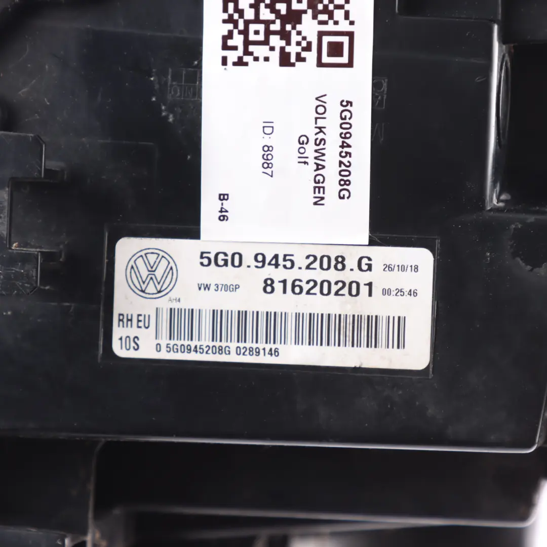 Volkswagen Golf VII Feu Arrière Hayon LED Droit Extérieur - SKU 5G0945208G - Numéro de pièce 5G0945208G
