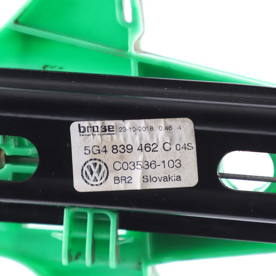 Volkswagen Golf Mk7 Mécanisme Lève-Vitre Arrière Droit - SKU 5G4839462C-1 - Numéro de pièce 5G4839462C