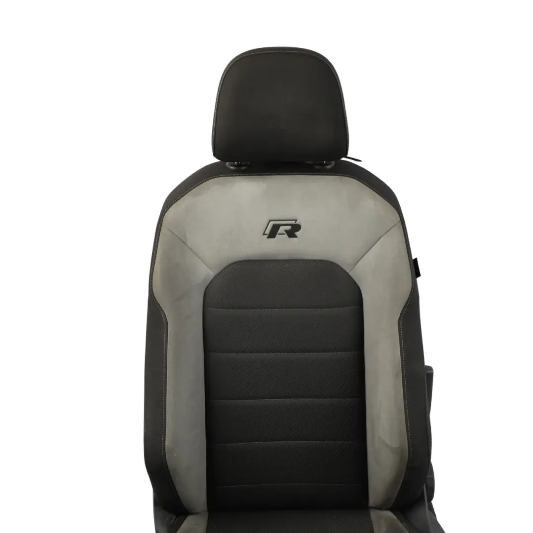 Volkswagen Golf VII R 5D Front Seat Heated Cloth Alcantara Black Grey Left N/S - SKU 5G4881806DM-1 - Part number 5G4881806DM