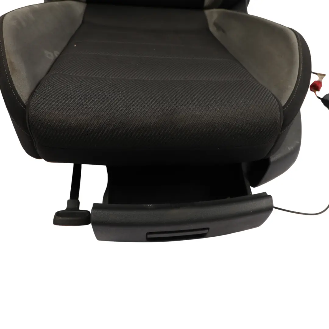 Volkswagen Golf VII R 5D Front Seat Heated Cloth Alcantara Black Grey Left N/S - SKU 5G4881806DM-1 - Part number 5G4881806DM