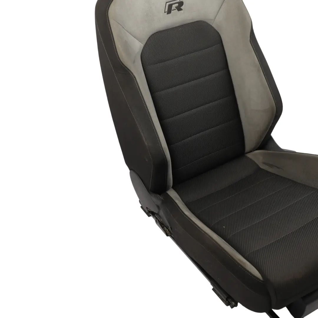 Volkswagen Golf VII R 5D Front Seat Heated Cloth Alcantara Black Grey Left N/S - SKU 5G4881806DM-1 - Part number 5G4881806DM