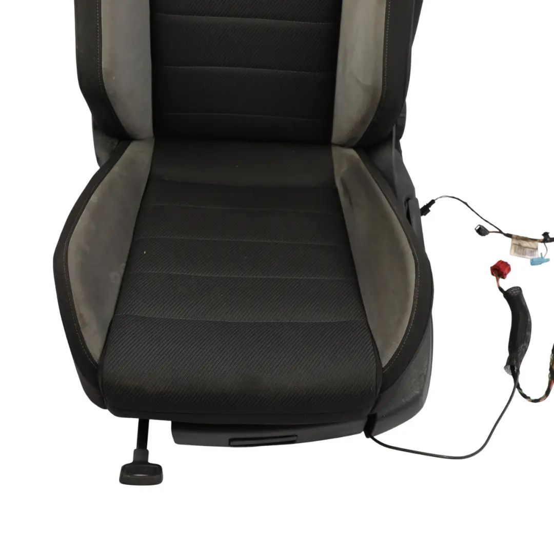 Volkswagen Golf VII R 5D Front Seat Heated Cloth Alcantara Black Grey Left N/S - SKU 5G4881806DM-1 - Part number 5G4881806DM