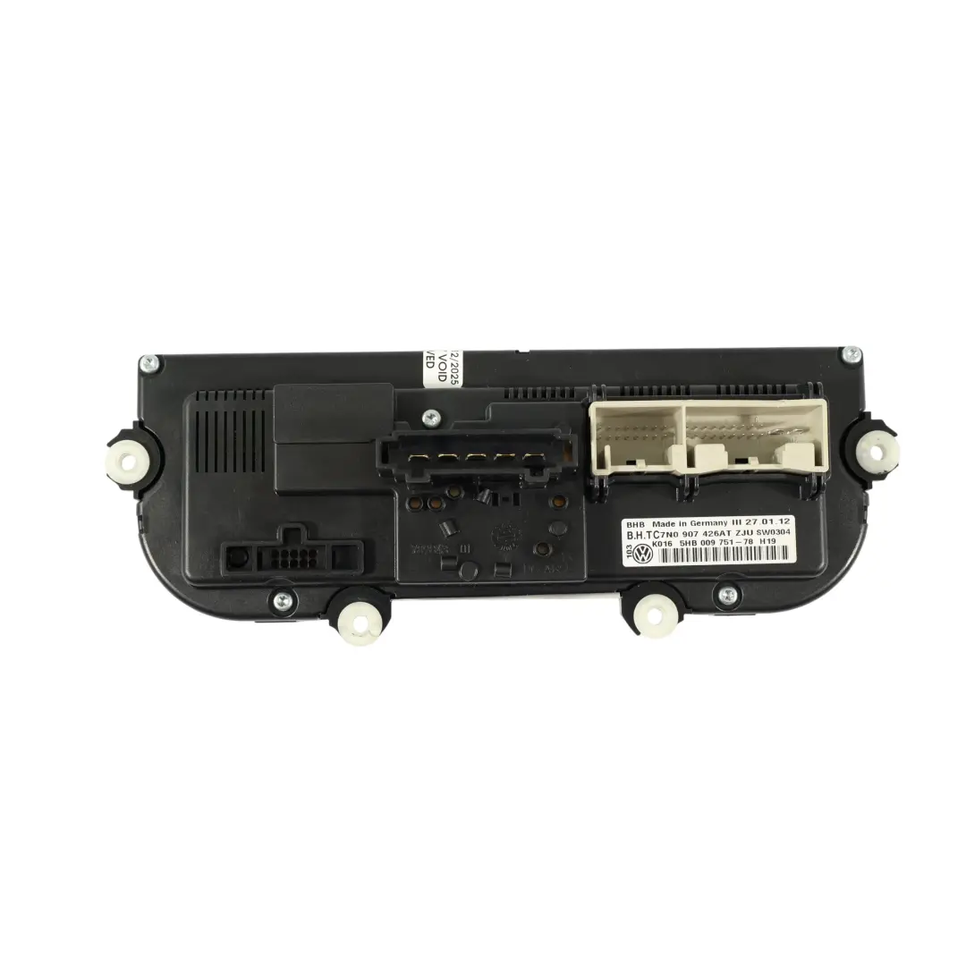 Volkswagen Caddy Maxi 2K Heater Climate Control A/C Unit Switch Panel - SKU 5HB009751-1 - Part number 5HB009751