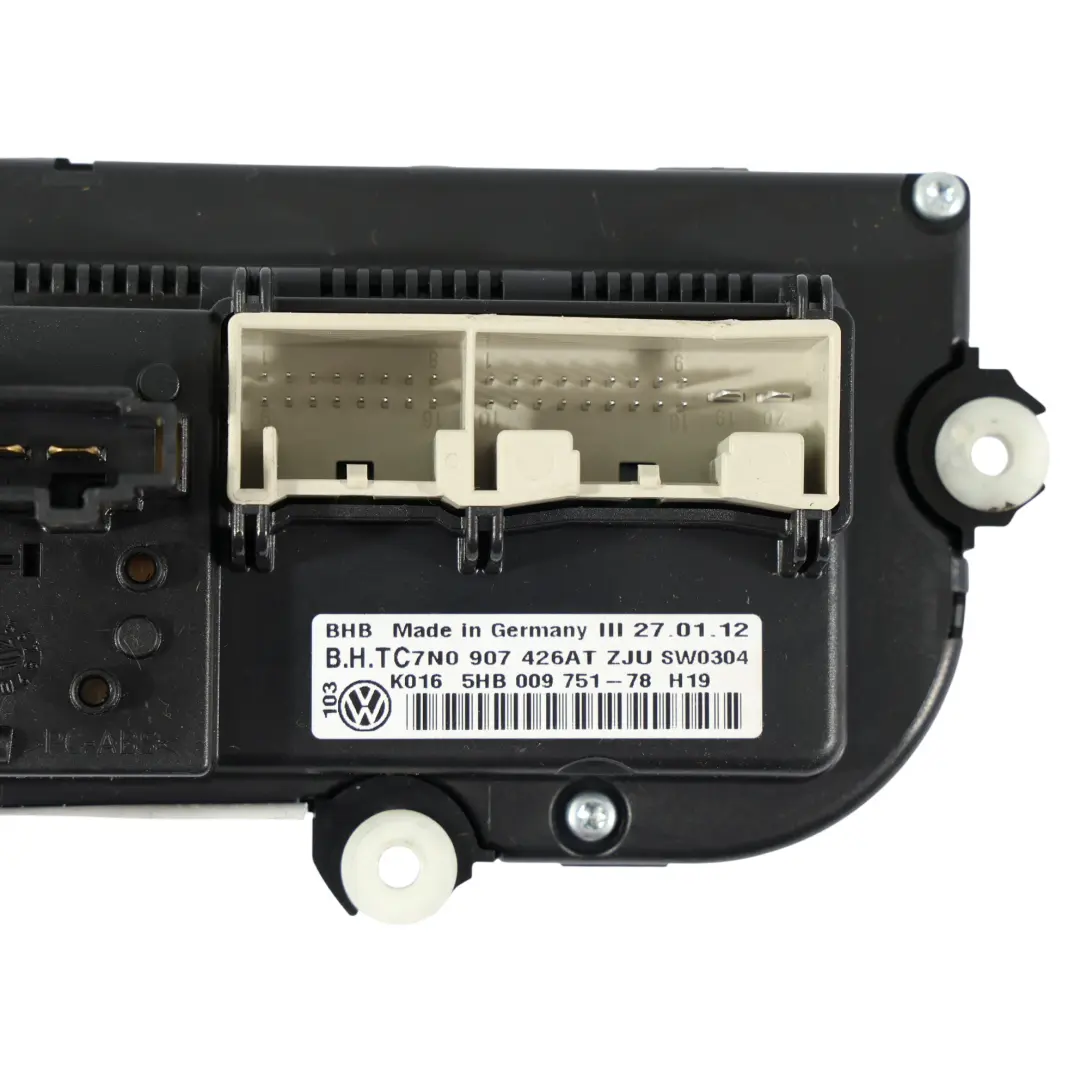 VW Caddy Maxi 2K Riscaldatore Climatizzatore A/C Pannello Interruttore - SKU 5HB009751-1 - Numero di parte 5HB009751