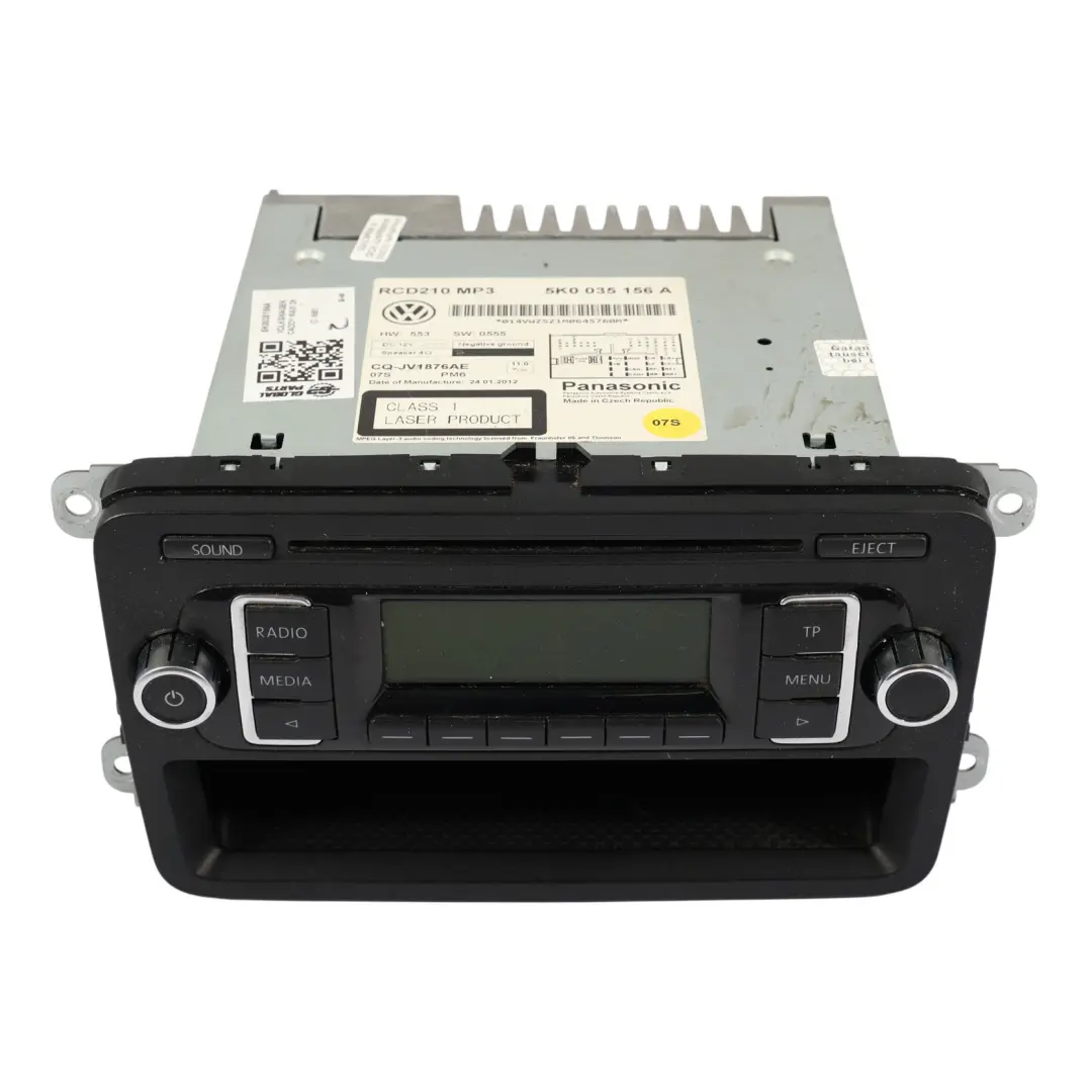VW Caddy Golf MK6 Stereo Radio CD Wechsler Spieler Kopfeinheit - SKU 5K0035156A - Teilenummer 5K0035156A