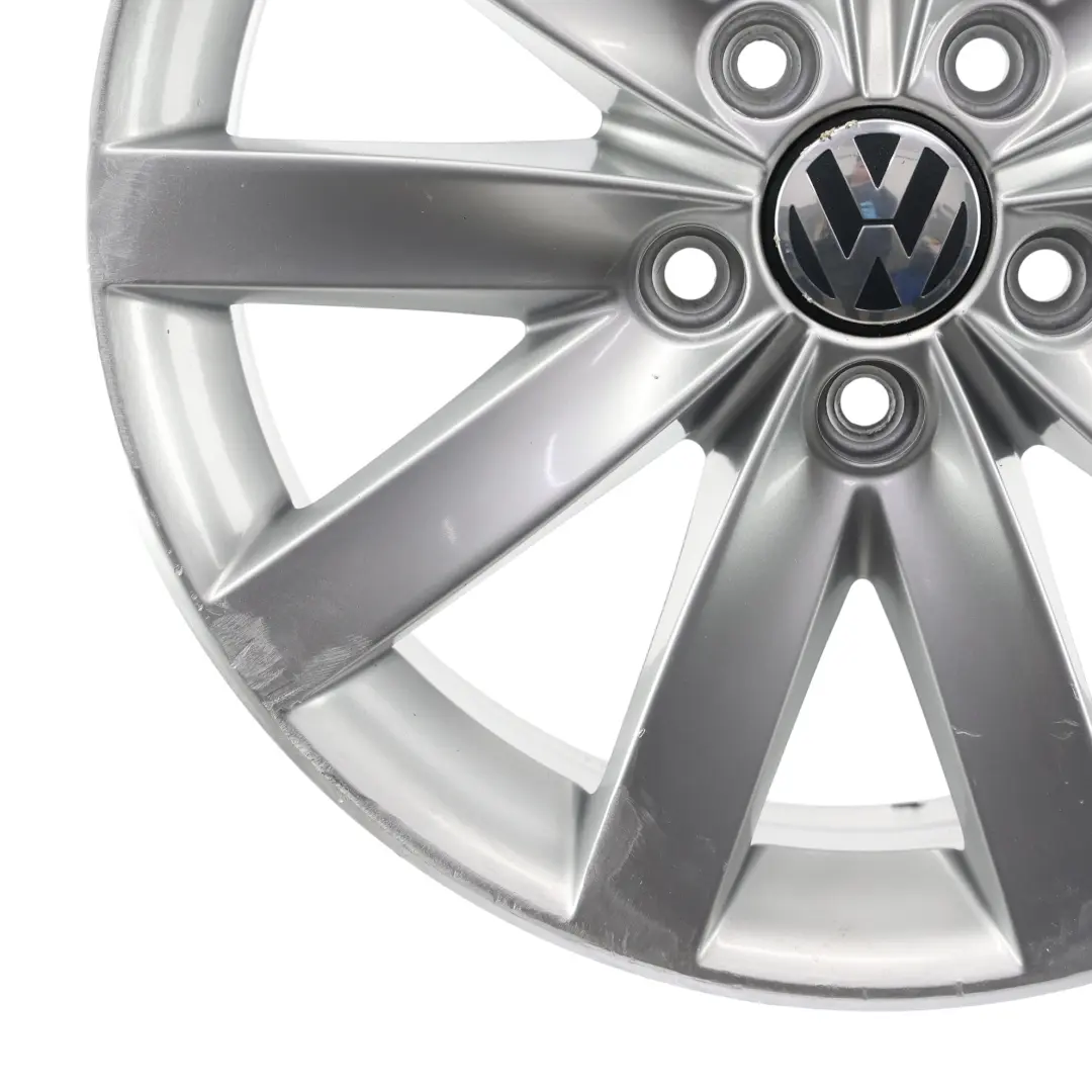 Mk6 Silberne Leichtmetallfelge Alufelge 17" 7J ET:54 für Volkswagen Golf mit Teilenummer 5K0601025F Volkswagen Golf Mk6 Silberne Leichtmetallfelge Alufelge 17" 7J ET:54 - SKU 5K0601025F-1 - Teilenummer 5K0601025F