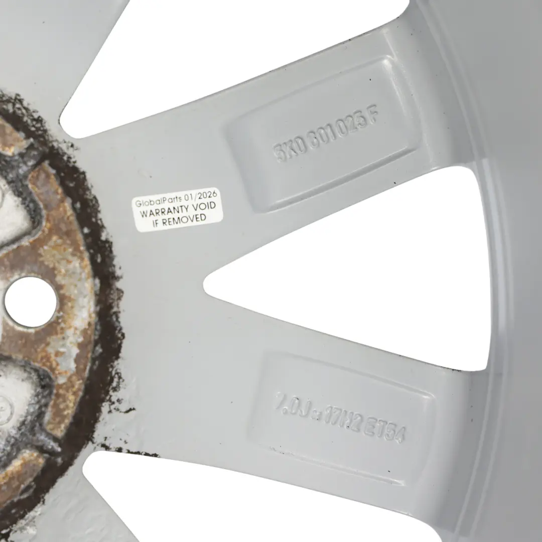 Volkswagen Golf Mk6 Silver Wheel Alloy Rim 17" 7J ET:54 - SKU 5K0601025F-2 - Part number 5K0601025F