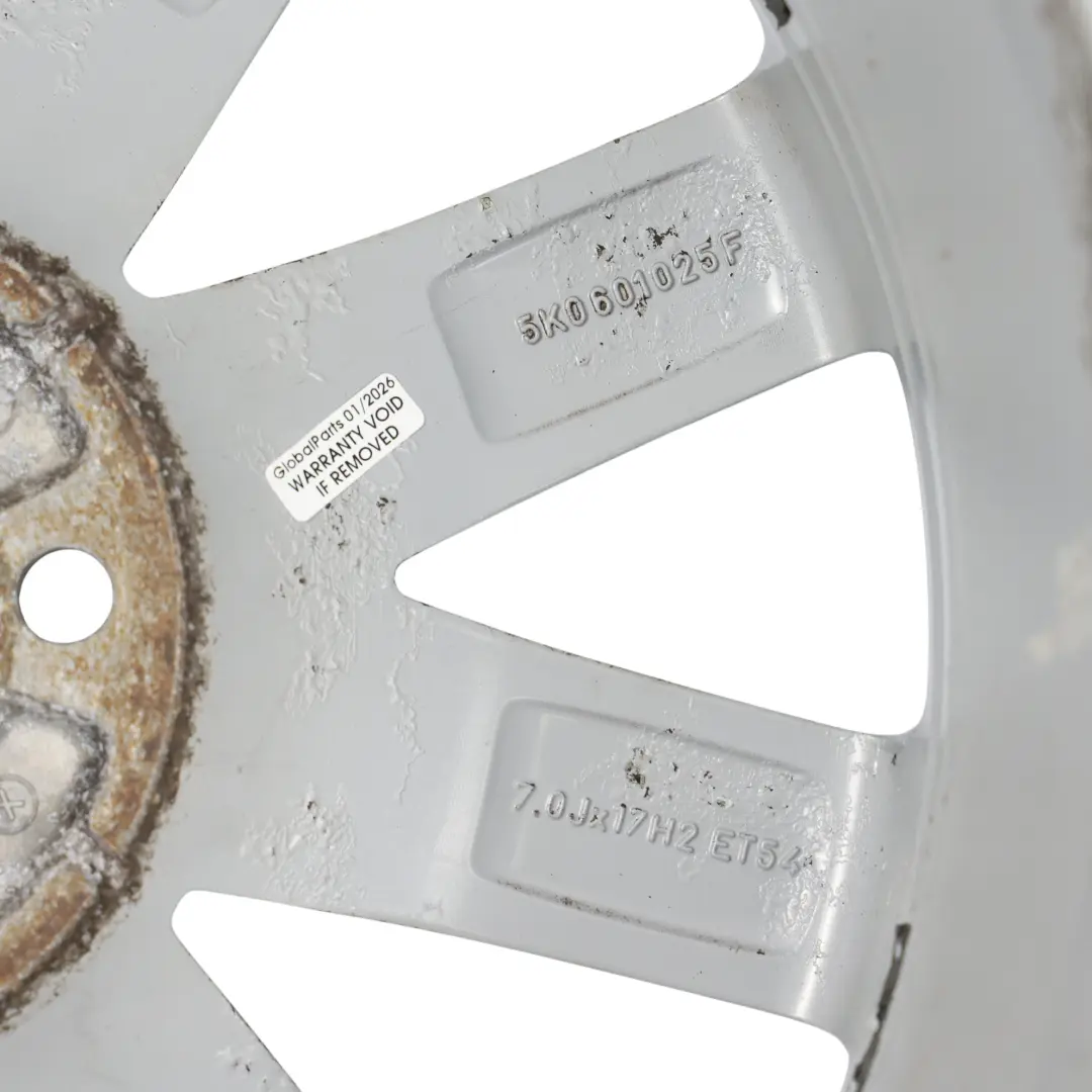 Volkswagen Golf Mk6 Silver Wheel Alloy Rim 17" 7J ET:54 - SKU 5K0601025F-4 - Part number 5K0601025F