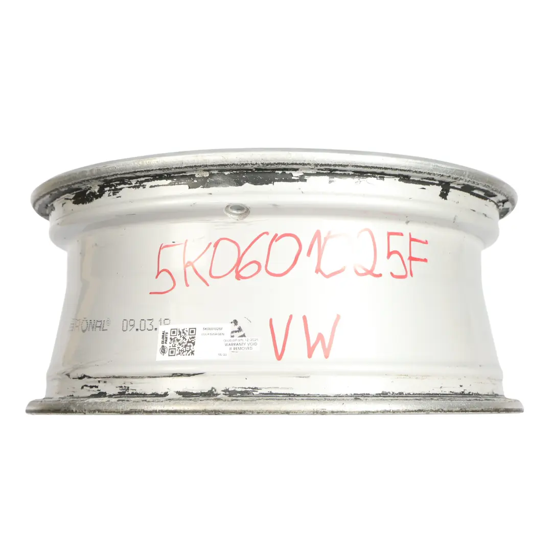Volkswagen Golf Mk6 Silver Wheel Alloy Rim 17" 7J ET:54 - SKU 5K0601025F - Part number 5K0601025F