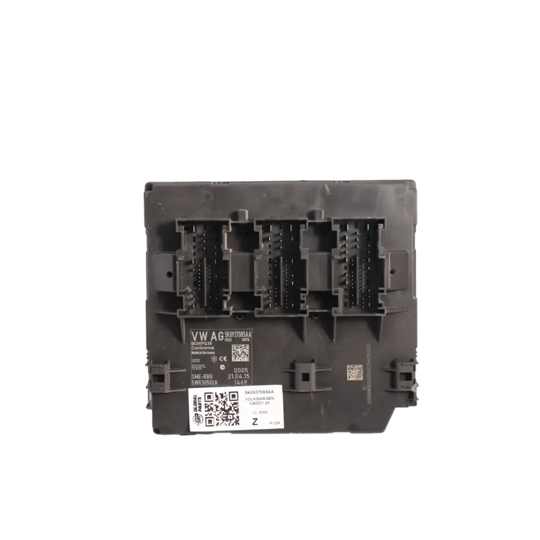Volkswagen Caddy 2K Module Unité Contrôle Confort BCM - SKU 5K0937085AA - Numéro de pièce 5K0937085AA