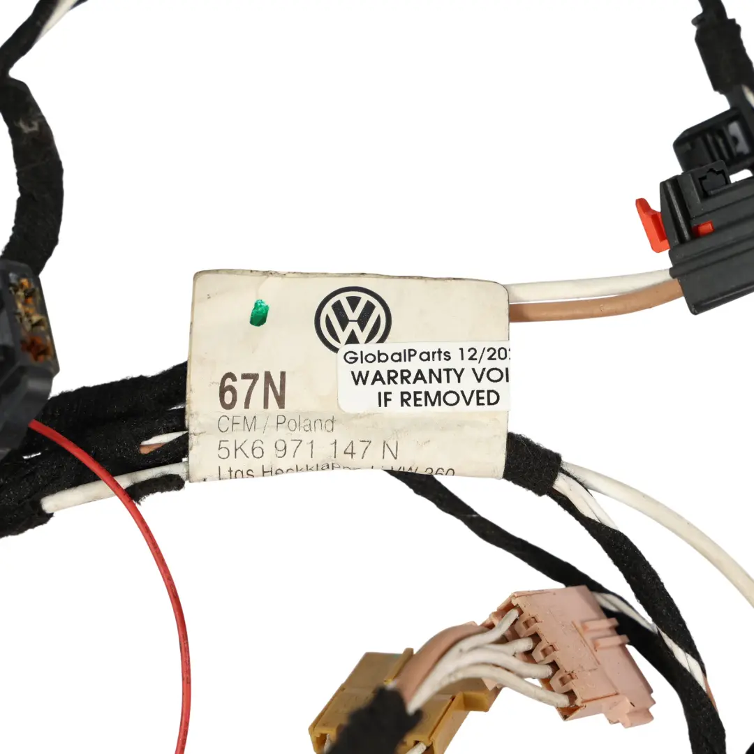 Volkswagen Golf Mk6 5K Heckklappe Kabelbaum Links - SKU 5K6971147N - Teilenummer 5K6971147N