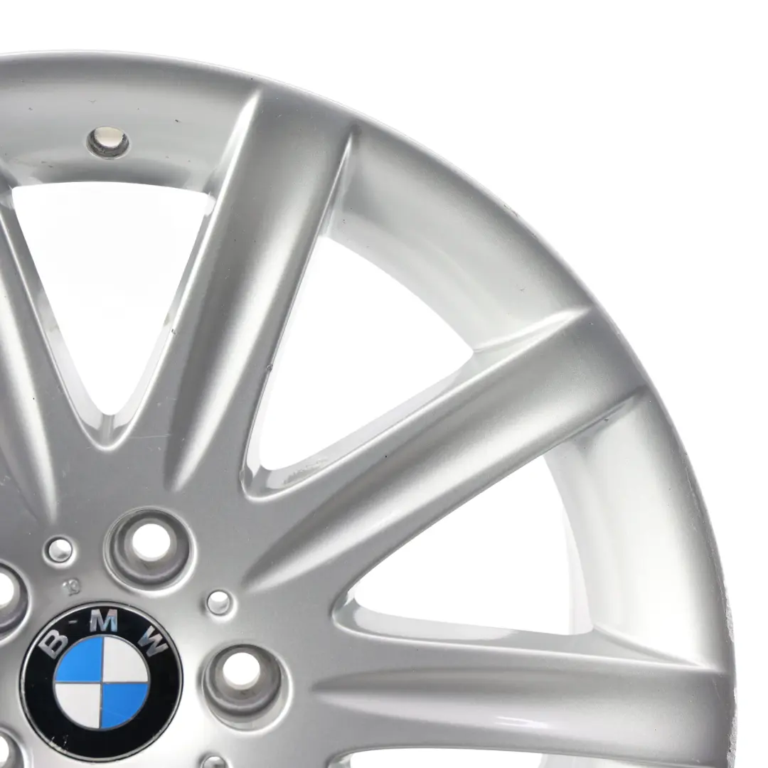 Cerchio anteriore lega argento 19" a raggi stellari 95 ET:24 9J per BMW E65 con numero di parte 6753241 BMW E65 Cerchio anteriore lega argento 19" a raggi stellari 95 ET:24 9J - SKU 6753241-2 - Numero di parte 6753241