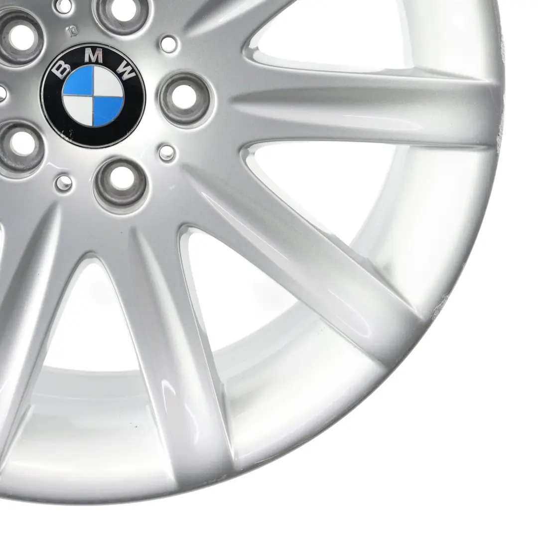 Front Silver Wheel Alloy Rim 19" Star Spoke 95 ET:24 9J to BMW E65 with Part number 6753241 BMW E65 Front Silver Wheel Alloy Rim 19" Star Spoke 95 ET:24 9J - SKU 6753241-2 - Part number 6753241