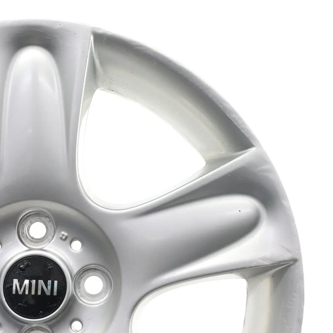 Llanta De aleacion plateada 17" 7J ET:48 5-Star 91 para Mini Cooper One R50 R52 R53 con número de pieza 6763299 Mini Cooper One R50 R52 R53 Llanta De aleacion plateada 17" 7J ET:48 5-Star 91 - SKU 6763299-1 - Número de pieza 6763299