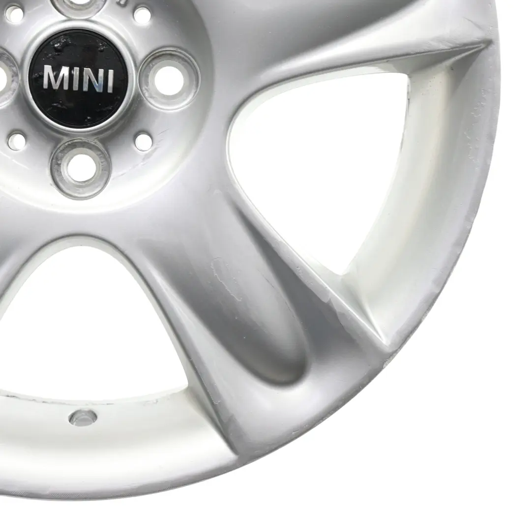 Llanta De aleacion plateada 17" 7J ET:48 5-Star 91 para Mini Cooper One R50 R52 R53 con número de pieza 6763299 Mini Cooper One R50 R52 R53 Llanta De aleacion plateada 17" 7J ET:48 5-Star 91 - SKU 6763299-1 - Número de pieza 6763299