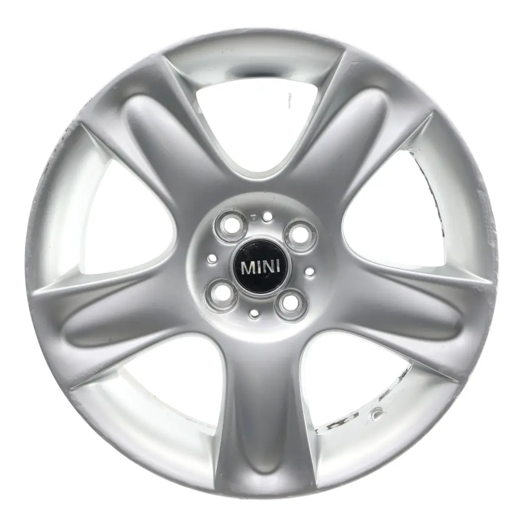 Silber Alu Felge 17" 7J ET:48 5 Star Bullet 91 für Mini Cooper One R50 R52 R53 mit Teilenummer 6763299 Mini Cooper One R50 R52 R53 Silber Alu Felge 17" 7J ET:48 5 Star Bullet 91 - SKU 6763299-2 - Teilenummer 6763299