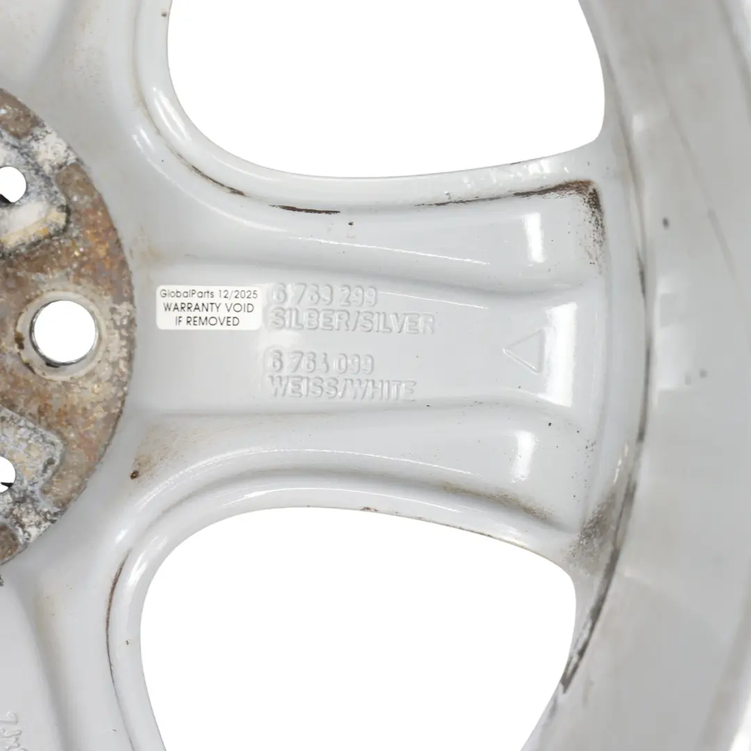 Alloy Rim 17" 7J ET:48 5-Star 91 to Mini Cooper One R50 R52 R53 Wheel with Part number 6763299 Mini Cooper One R50 R52 R53 Wheel Alloy Rim 17" 7J ET:48 5-Star 91 - SKU 6763299-3 - Part number 6763299