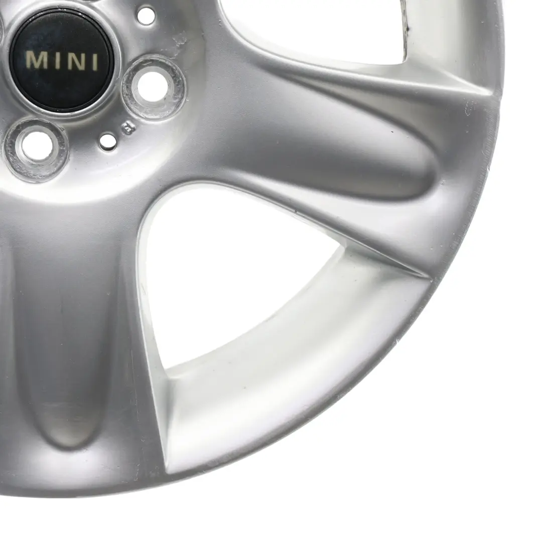 Llanta aleación plateada 17" ET:48 7J 5-Star 91 para Mini Cooper R50 R52 R53 con número de pieza 6763299 Mini Cooper R50 R52 R53 Llanta aleación plateada 17" ET:48 7J 5-Star 91 - SKU 6763299-6 - Número de pieza 6763299