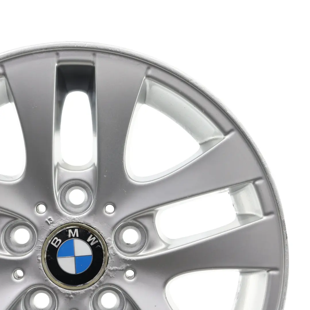 Llanta Aleación Plata 16" Doble Radio 156 7J ET:34 6775595 para BMW E90 E91 con número de pieza 6765810 BMW E90 E91 Llanta Aleación Plata 16" Doble Radio 156 7J ET:34 6775595 - SKU 6765810-1 - Número de pieza 6765810