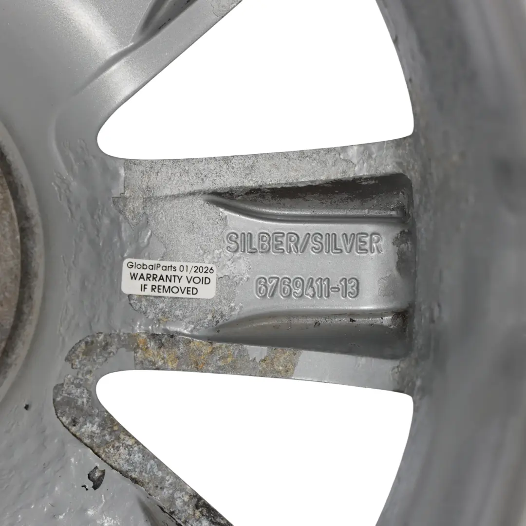 Mini Cooper One R50 R55 R56 R57 Silver Wheel Alloy Rim 17" 7J Crown Spoke 104 - SKU 6769411-4 - Part number 6769411