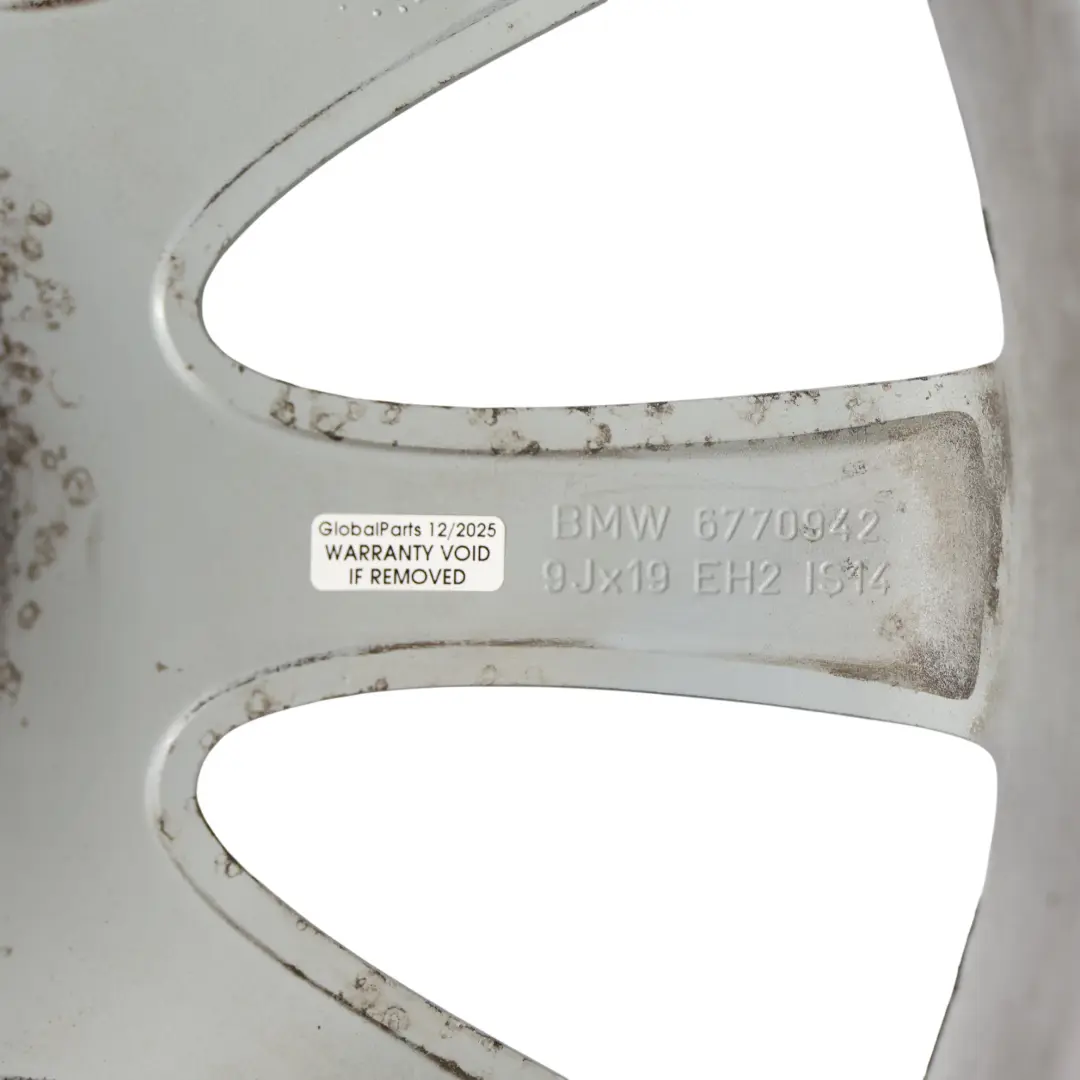 BMW E63 E64 Silver Light Alloy Wheel Rim 19" Star Spoke 218 9J ET:14 - SKU 6770942-1 - Part number 6770942