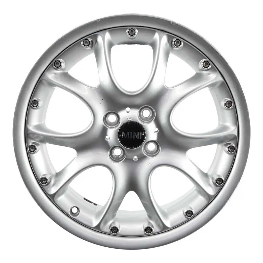 Alloy Rim 17" 7J ET:48 Web Cross Spoke 98 to Mini Cooper R50 R56 Silver Wheel with Part number 6775686 Mini Cooper R50 R56 Silver Wheel Alloy Rim 17" 7J ET:48 Web Cross Spoke 98 - SKU 6775686-4 - Part number 6775686