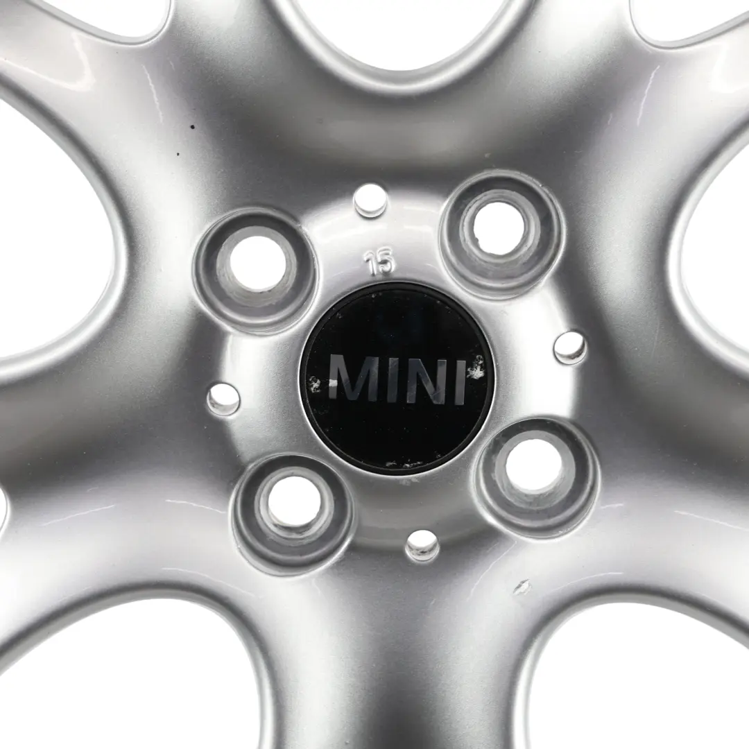 Silber Alu Felge 7J ET:48 17" Web Spoke Composite 98 für Mini Cooper R50 R53 R56 mit Teilenummer 6775686 Mini Cooper R50 R53 R56 Silber Alu Felge 7J ET:48 17" Web Spoke Composite 98 - SKU 6775686-4 - Teilenummer 6775686