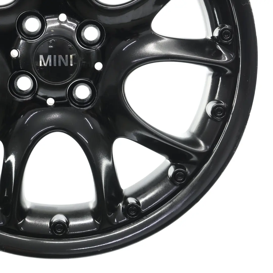 Negro Llanta De aleacion De 17 "7J ET:48 Web Cross Spoke 98 para Mini R50 R55 R56 con número de pieza 6775686 Mini R50 R55 R56 Negro Llanta De aleacion De 17 "7J ET:48 Web Cross Spoke 98 - SKU 6775686-5 - Número de pieza 6775686