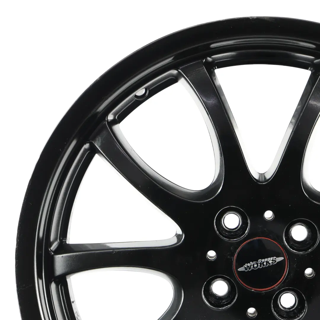 Jante alliage noire 18" à double rayon pour Mini R50 R56 John Cooper Works JCW à propos du numéro de pièce 6778428 Mini R50 R56 John Cooper Works JCW Jante alliage noire 18" à double rayon - SKU 6778428-2 - Numéro de pièce 6778428