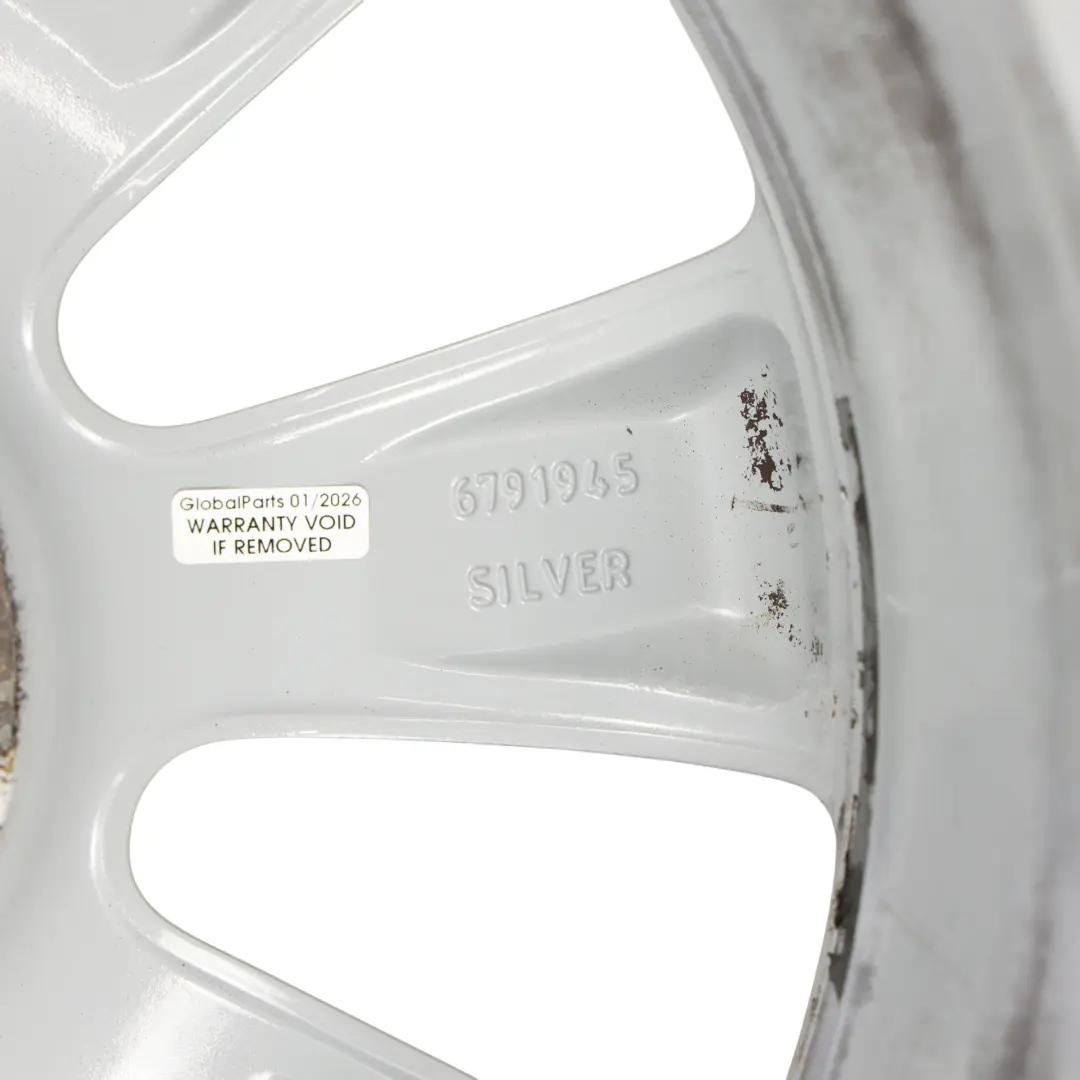 Llanta De aleacion De plata 17" 7J ET:48 Radio conico 121 para Mini R55 R56 R57 con número de pieza 6791945 Mini R55 R56 R57 Llanta De aleacion De plata 17" 7J ET:48 Radio conico 121 - SKU 6791945-1 - Número de pieza 6791945