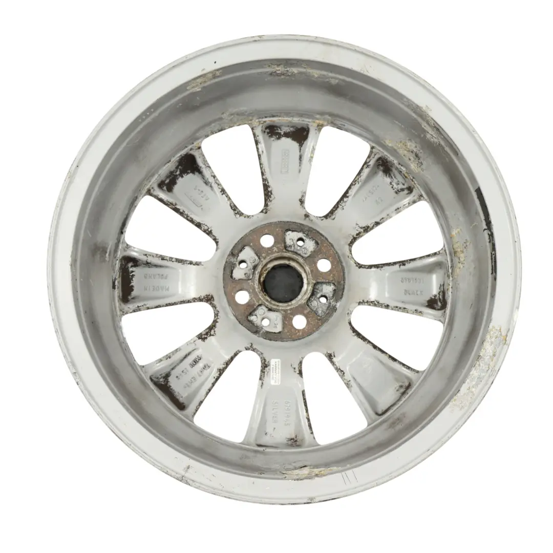 Llanta De aleacion De plata 17" 7J ET:48 Radios conicos 121 para Mini R55 R56 R57 con número de pieza 6791945 Mini R55 R56 R57 Llanta De aleacion De plata 17" 7J ET:48 Radios conicos 121 - SKU 6791945-2 - Número de pieza 6791945