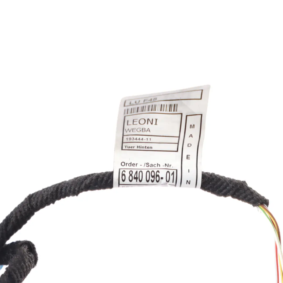 BMW X1 F48 Wiązka Przewodów Instalacja Drzwi Lewa Tylna Tył Lewy 6840096 - SKU 6840094 - Numer Części 6840094