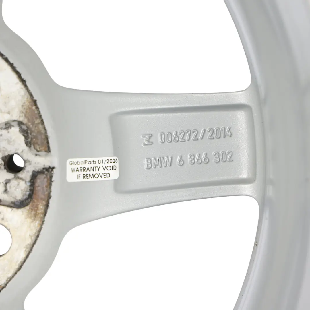 Alloy Rim 16" 7J ET:40 Star Spoke 654 to BMW F20 F21 F22 F23 Silver Wheel with Part number 6866302 BMW F20 F21 F22 F23 Silver Wheel Alloy Rim 16" 7J ET:40 Star Spoke 654 - SKU 6866302-2 - Part number 6866302