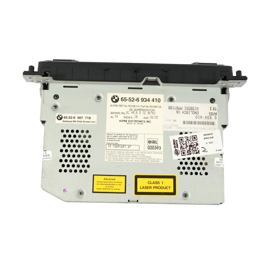 BMW E46 Radioodtwarzacz Radio CD Nawigacja Panel Sterowania - SKU 6934410 - Numer Części 6934410