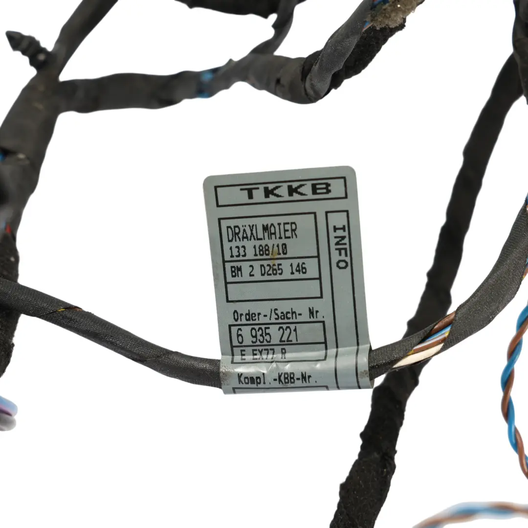 Door Wiring Loom Harness Cable Passenger's Side 6935219 to BMW E46 M3 Coupe with Part number 6935221 BMW E46 M3 Coupe Door Wiring Loom Harness Cable Passenger's Side 6935219 - SKU 6935221 - Part number 6935221