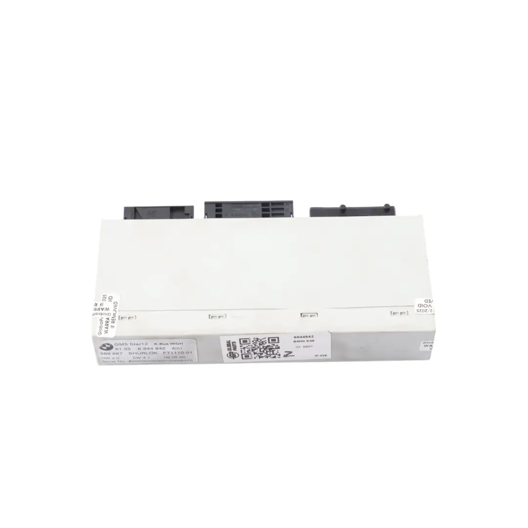 Body Control Unit Module High GM5 Star12 to BMW E46 with Part number 6944842 BMW E46 Body Control Unit Module High GM5 Star12 - SKU 6944842 - Part number 6944842