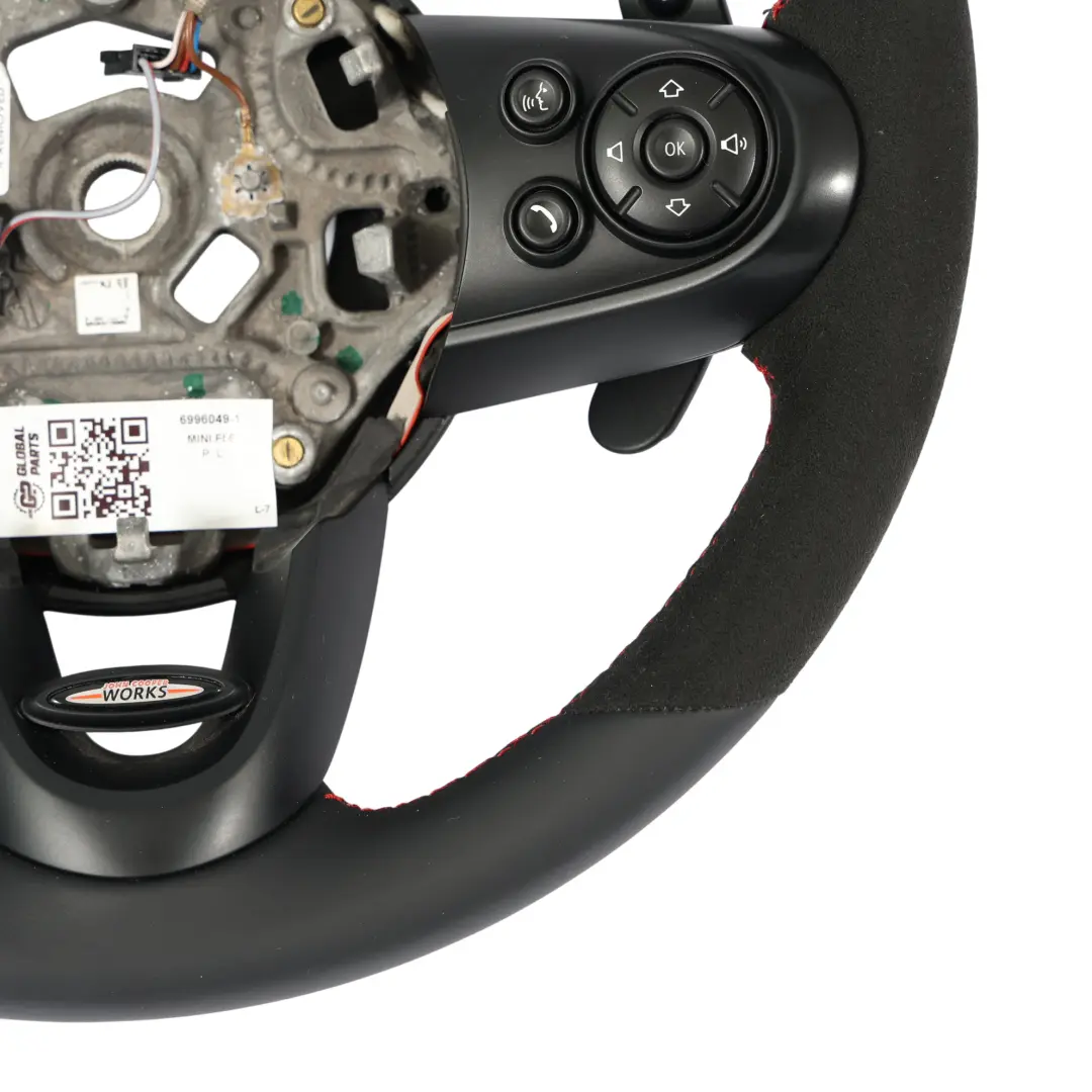 Steering Wheel Mini Cooper S JCW F56 NEW Black Leather / Alcantara Sport Paddles to with Part number 6996049 Steering Wheel Mini Cooper S JCW F56 NEW Black Leather / Alcantara Sport Paddles - SKU 6996049-1 - Part number 6996049