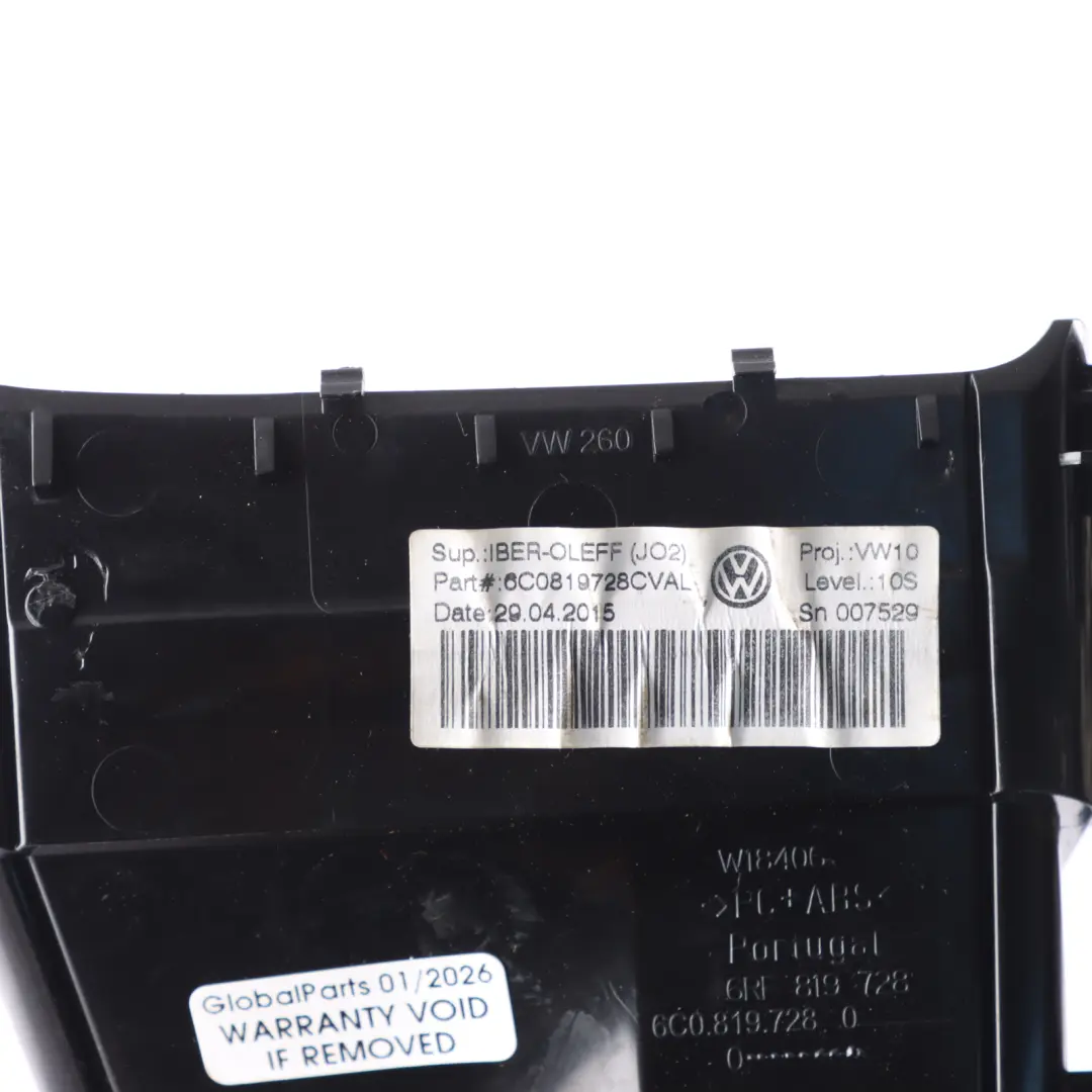 VW Volkswagen Polo Mk5 6C Air Vent Dashboard Dash Centre Nozzle Trim - SKU 6C0819728 - Part number 6C0819728