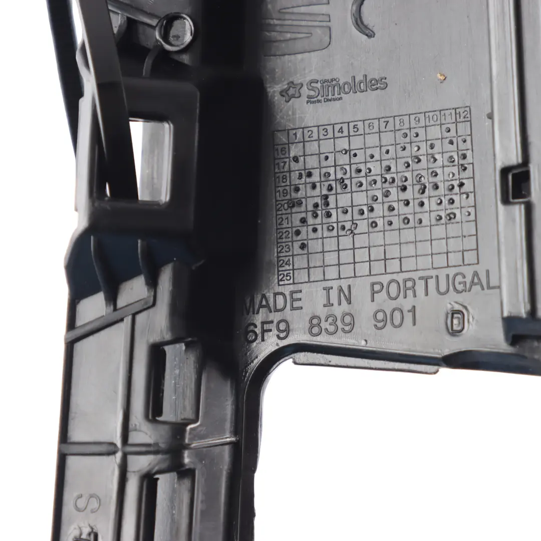 Door B-Pillar Strip Cover Trim Left N/S to Seat Arona KJ7 Rear with Part number 6F9839901D Seat Arona KJ7 Rear Door B-Pillar Strip Cover Trim Left N/S - SKU 6F9839901D - Part number 6F9839901D