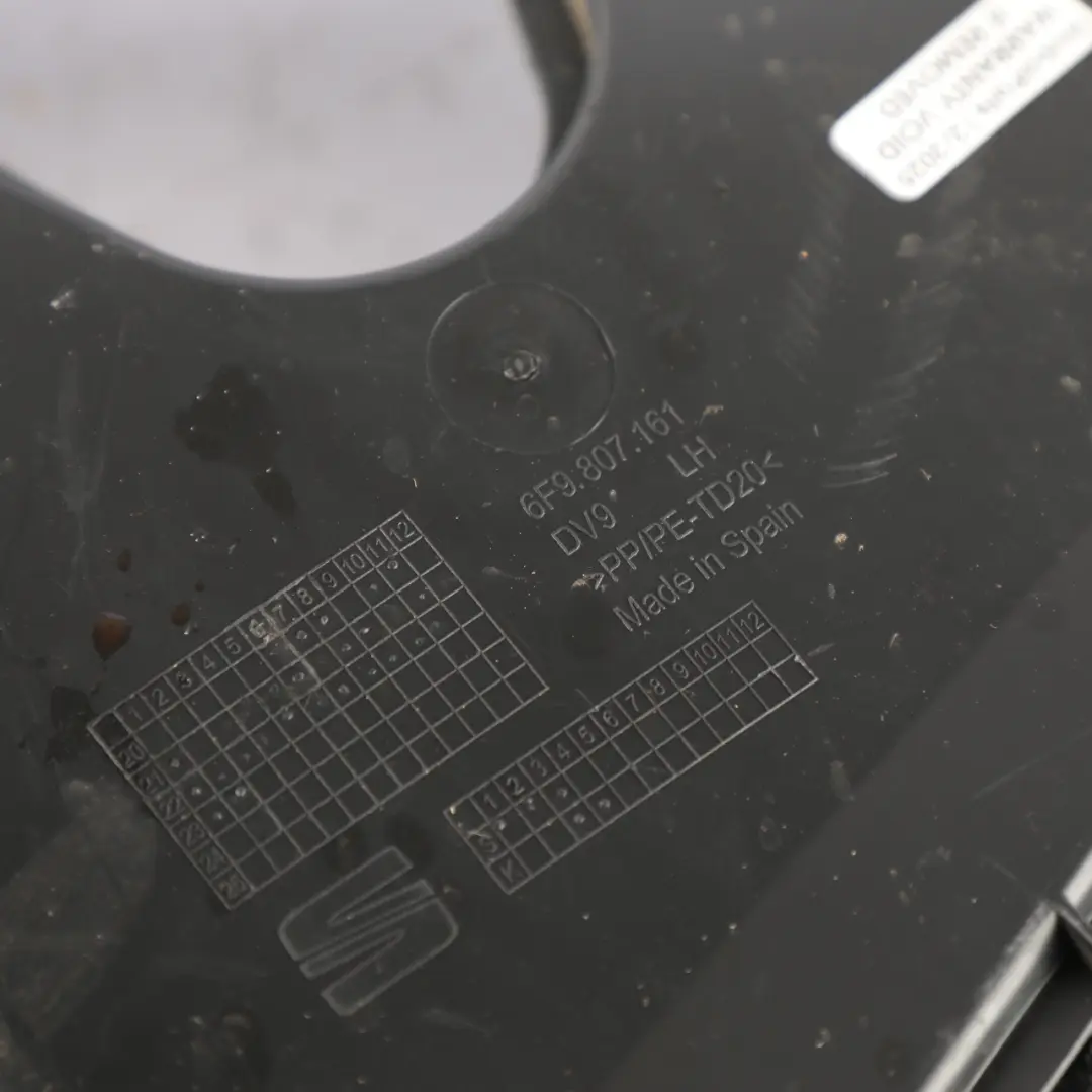 Front Bumper Rim Cover Panel Air Guide Channel Left N/S to Seat Arona KJ7 with Part number 6F9853665 Seat Arona KJ7 Front Bumper Rim Cover Panel Air Guide Channel Left N/S - SKU 6F9853665 - Part number 6F9853665