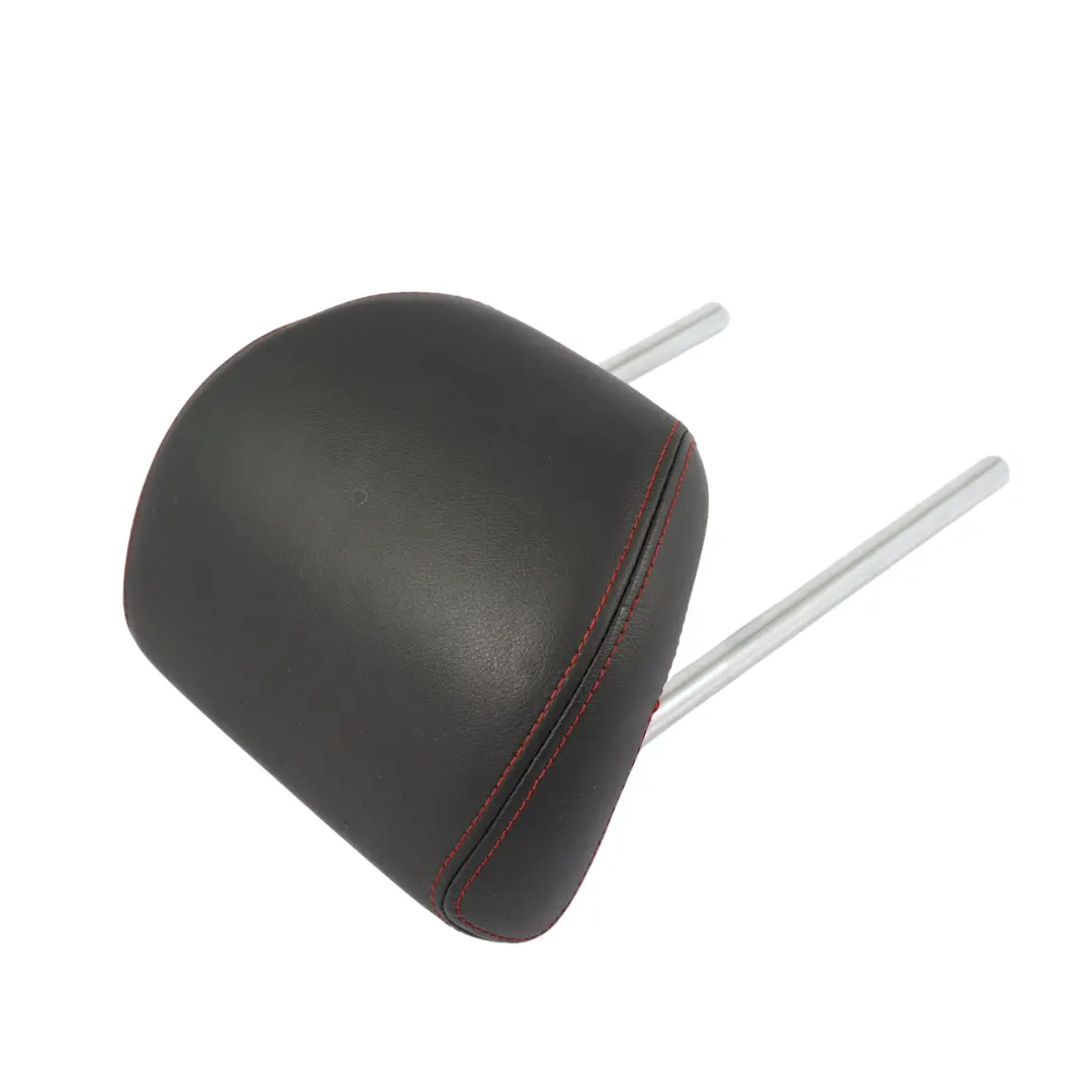 Seat Ibiza 6J Rücksitz Kopfstütze Links Rechts Schwarzes Leder Rote Naht - SKU 6J0885921H - Teilenummer 6J0885921H